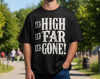 「高い、遠い、もう行ってしまった」Tシャツ；面白い大胆な引用句Tシャツ；皮肉なタイポグラフィトップス