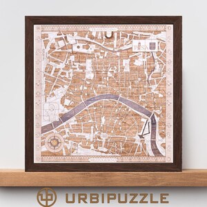Puzzle de madera Pisa – Mapa de la ciudad, cartografía precisa, decoración única, 160 piezas, regalo para los amantes de la arquitectura (¡y para los que lo tienen todo!).