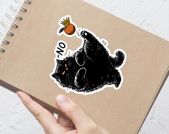 That's a No Chonky Black Cat Bubble-free stickers