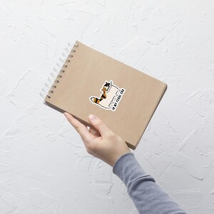 In My Feral Era Funny Calico Cat With Knife Bubble-free stickers