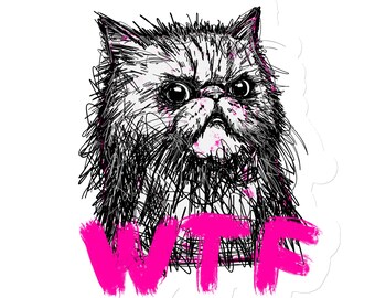 WTF Snarky Cat Magnet