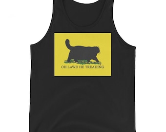 Das Original Oh Lawd He Treading Black Cat Tank Top