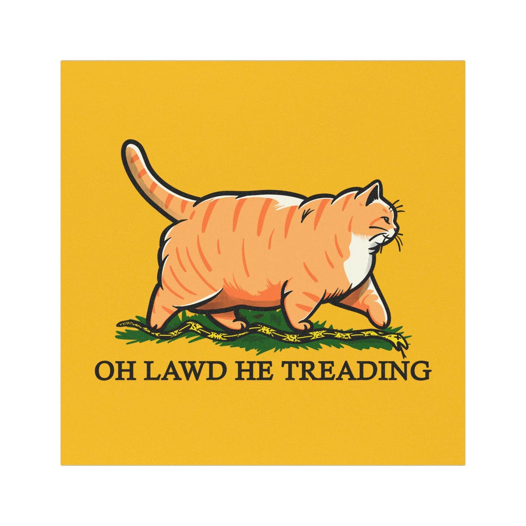 Oh Lawd He Treading Ginger Cat Car Magnet - Etsy