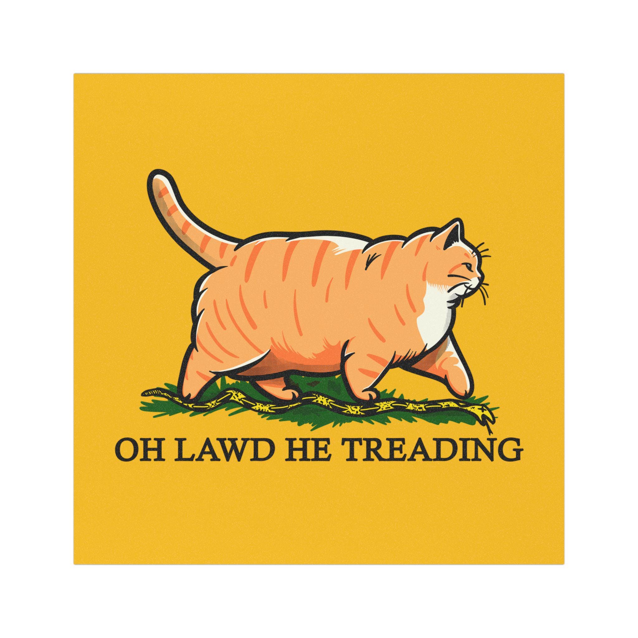 Oh Lawd He Treading Ginger Cat Car Magnet - Etsy