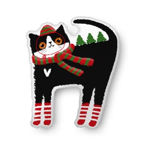 The Christmas Cat Custom-shaped pillow