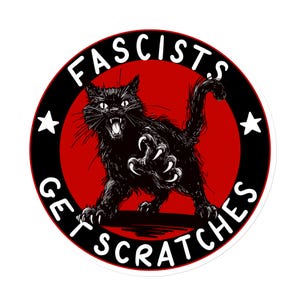 Aimant chat noir griffé les fascistes