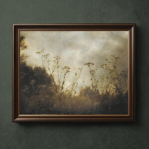 Umbellifer Wildflowers Art Print: Dramatic Meadow Landscape (Digital Download)