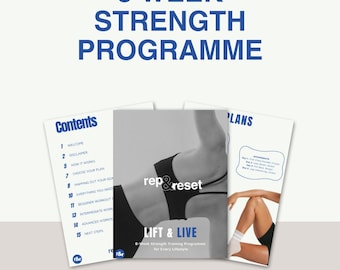 LIFT & LIVE: 8-Week Strength Training Plan,Digital Fitness Guide, Gym Workouts,Beginner to Advanced ,Printable PDF