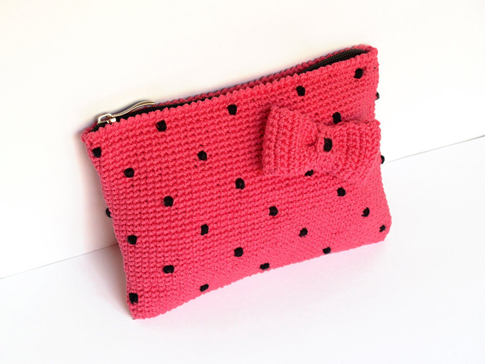 Women's Hardware Edge Party Pattern Fine Pink Clutch