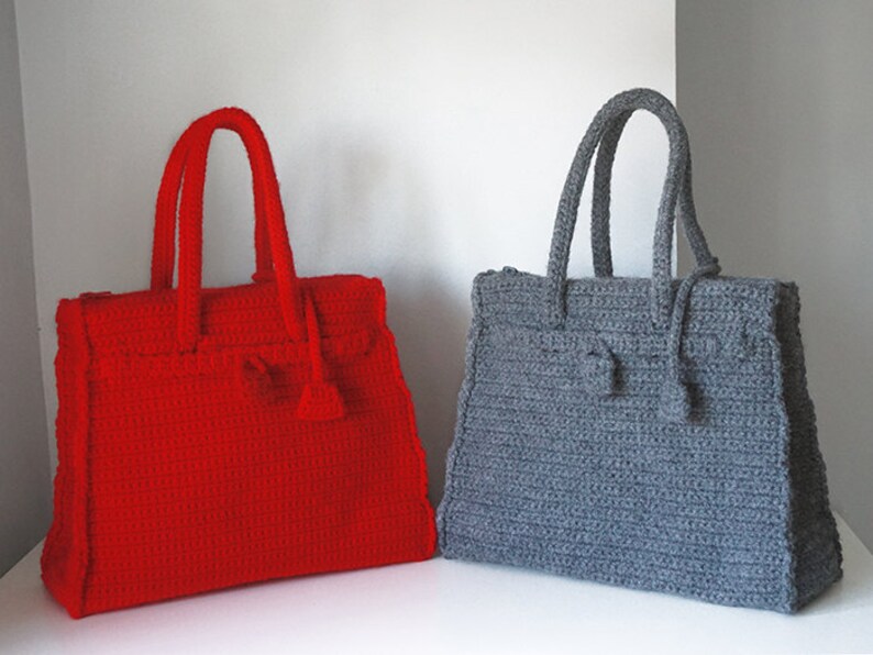Red crochet bag medium luxury purse medium bag luxury - Etsy 日本