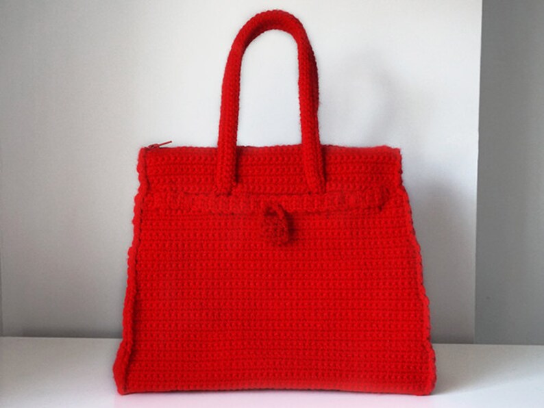 Red crochet bag medium luxury purse medium bag luxury Etsy 日本