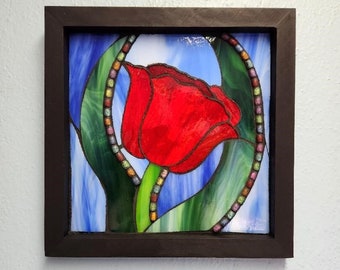 Mosaic Tulip Wall Art