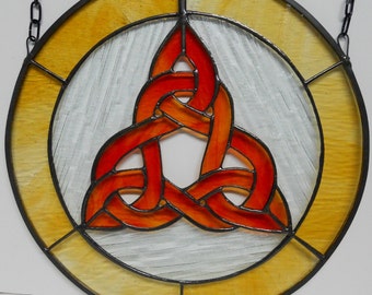 Celtic Knot Stained Glass Panel