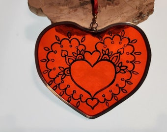 Painted Heart Suncatcher