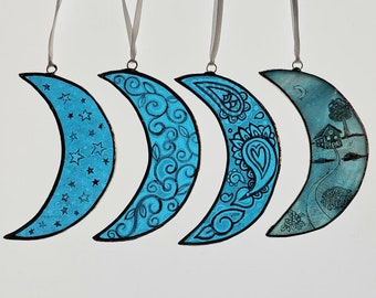 Hand-painted Crescent Moons