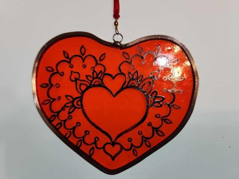 Painted Heart Suncatcher image 3