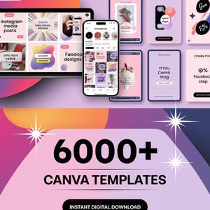 6000+ Canva Templates Bundle | Social Media Templates for Instagram, Pinterest, Facebook, Stories & More | Instant Digital Download