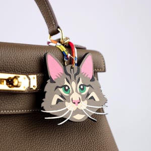 Norwegian forest cat keychain - Etsy 日本