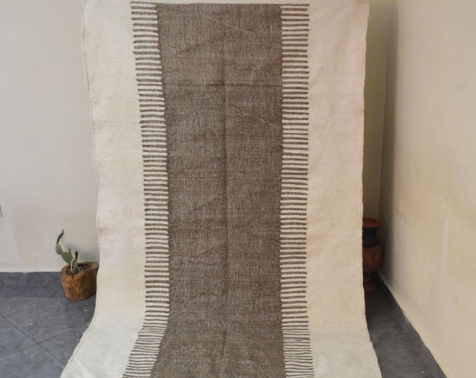 Handmade Moroccan Berber Rug: Colorful Tribal Design, Natural Wool