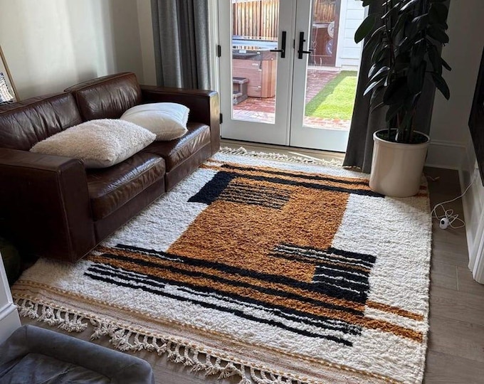 Moroccan Rug , Rug for living room , Handmade area rug , Wool Beni Ourain Rug , Colorful berber Rug , Custom Area Rug 8x10 MarrakechWoven