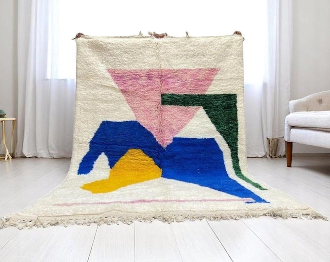 Moroccan rug, handmade wool rug, beni ourain rug, personalized home carpet, berber rug for living room, custom size rug, moroccan carpet