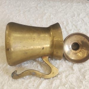 Vintage Kaffekanna i massiv mässing - Tung handgjord medelhavsdalla - Antik gulddekorativ kanna