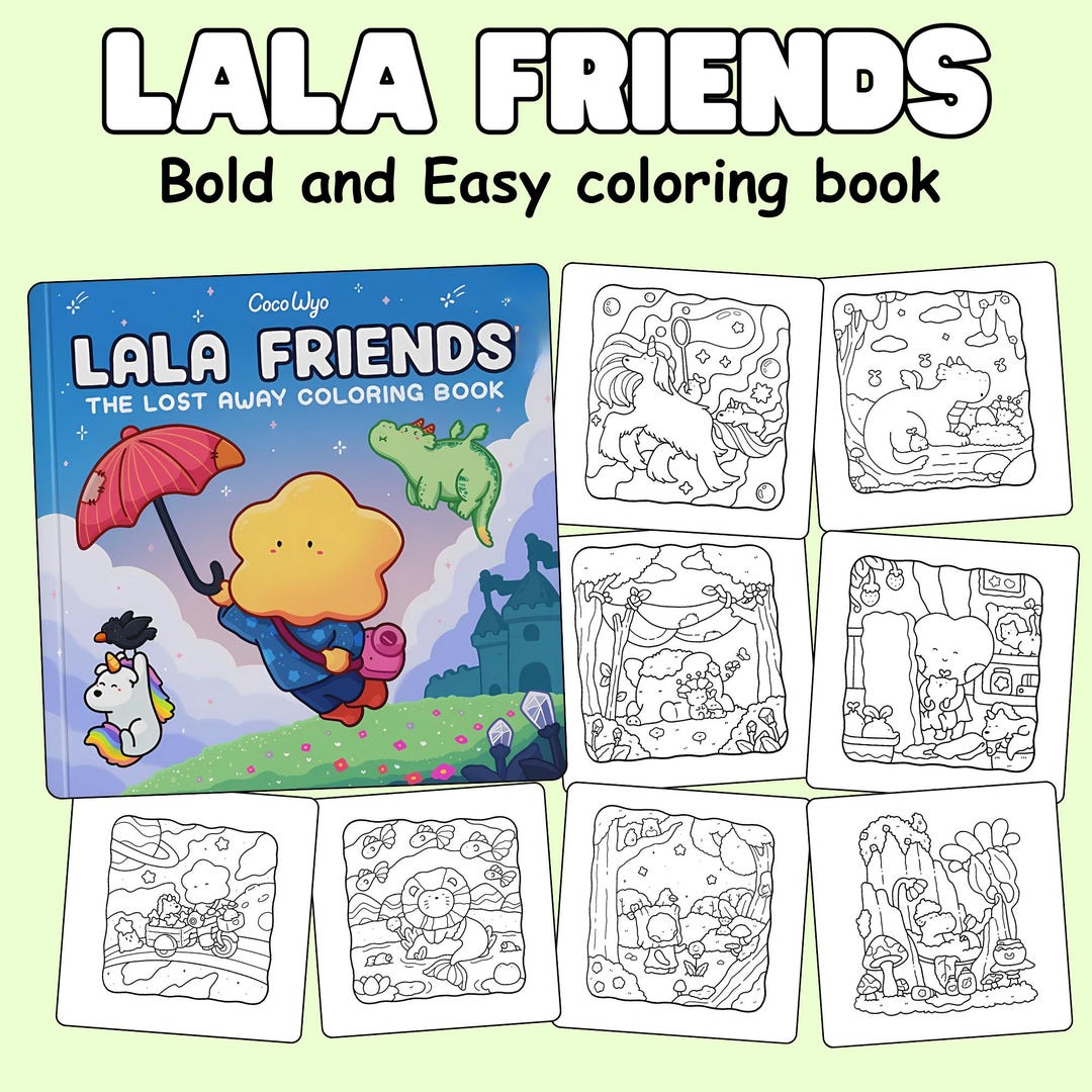 Lala Friend Lala Friends Coloring Book Coco Wyo PDF โ Digital Printable Coloring ...