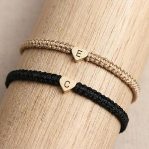 Custom Engraved Initial Bracelets, Bracelets for Couples and Friendships, Matching Bracelets for Him Her | Gift Boyfriend Anniversary Bestie