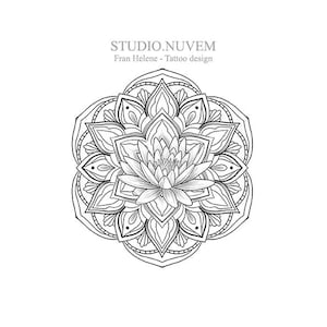 Mandala avec nénuphar