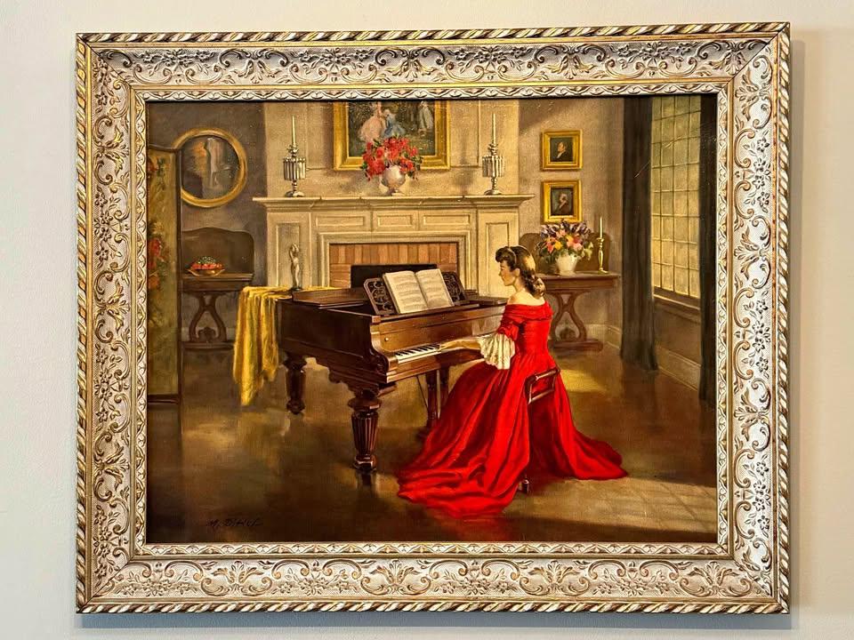 Vintage Lady in Red Dress Painting by M. Ditlef, Victorian Style Wall Art, Rustic Home Decor, Antique Wall Art, Music Room Decor - Etsy Vintage Lady in Red Dress Painting by M. Ditlef, Victorian Style Wall Art, Rustic Home Decor, Antique Wall Art, Music Room Decor - Etsy