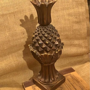 Vintage Pineapple Sculpture, Bronze Pineapple Finial Sculpture, Bronze Pineapple Statue, Antique Gold, Pineapples Sculpture, Home Decor