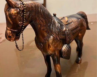 絶妙で珍しい日本の馬 | 手作りの長い脚のブロンズ馬の彫刻