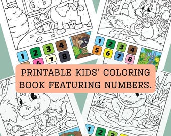 Kids coloring book kids animal coloring book kids zoo colouring book  farm animals colouring book cute animals book childrens colouring book