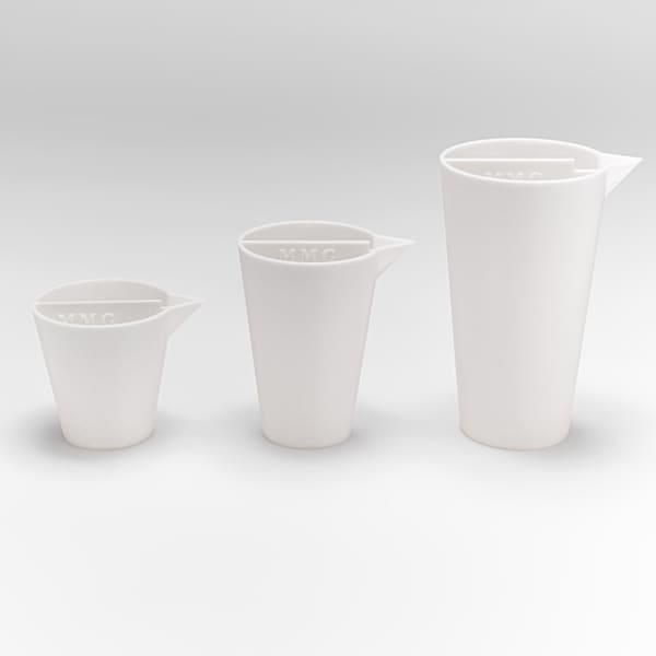 Vaso dividido de plástico para verter acrílico de 10, 16 o 32 oz