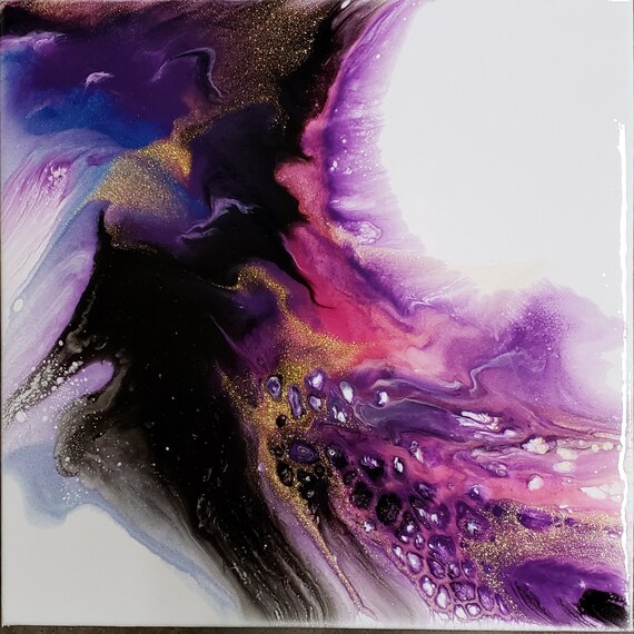 Mixed Media Girl Resin Art Painting Artwork