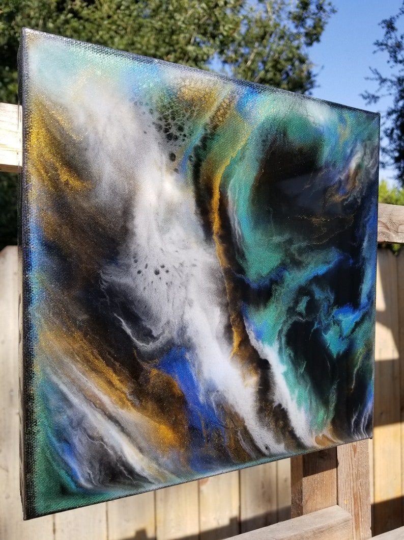 Mixed Media Girl Resin Art Resin Painting Epoxy Artwork Etsy