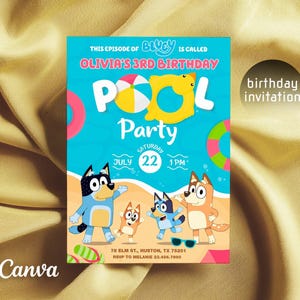 Paw-ty editable invitation, Puppies printable birthday invite boy girl, puppy invitation, dog invite, kids birthday invite template
