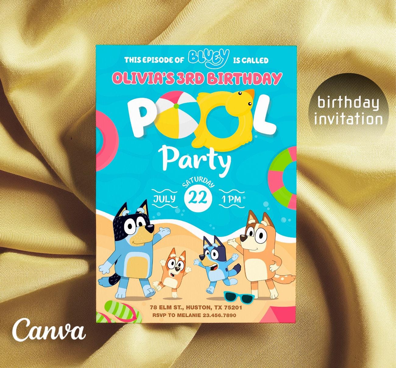 Paw-ty editable invitation, Puppies printable birthday invite boy girl, puppy invitation, dog invite, kids birthday invite template