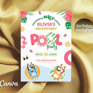 Paw-ty editable invitation, Puppies printable birthday invite boy girl, puppy invitation, dog invite, kids birthday invite template