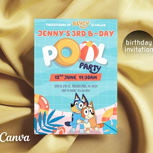Paw-ty editable invitation, Puppies printable birthday invite boy girl, puppy invitation, dog invite, kids birthday invite template