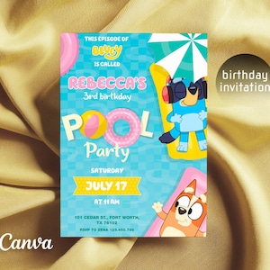 Paw-ty editable invitation, Puppies printable birthday invite boy girl, puppy invitation, dog invite, kids birthday invite template