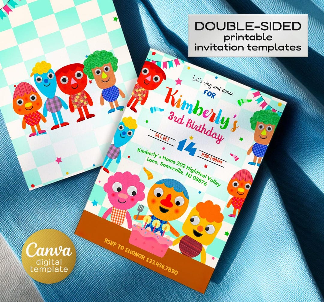 Invitation Song Printable Super Simple Songs Invitation, Music First Party, Editable ...