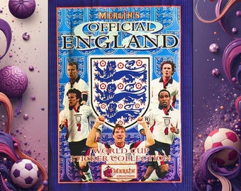 1998 Merlin England World Cup Sealed Sticker Pack - David Beckham Rookie