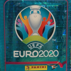 2020 Panini Euros Turquoise UNCIRCULATED Sealed Football Sticker Pack