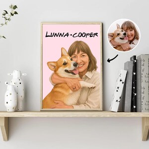 Personalized Pet Portrait – Digital Cartoon Pet Drawing from Photo, Personalized Dog or Cat Illustration, Dog Owner Gift, Pet Memorial Gift