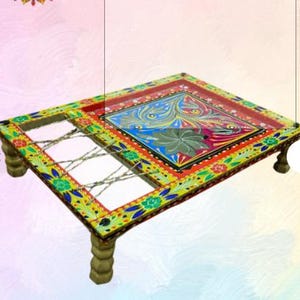 Handmade Wooden Traditional Design Charpai (9×14 Inches) – Authentic Pakistani Craftsmanship