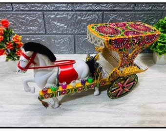 Handmade Truck Art Victorian Horse Cart – Traditional Tanga Gari