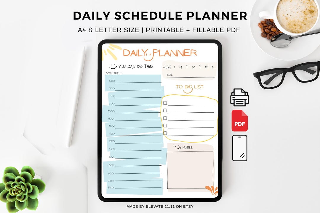 Daily to Do List | Daily Planner | Digital Download | Printable Planner ...