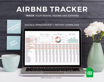 Mieteinnahmen und Ausgaben-Tracker Airbnb Income Statement Spreadsheet Eigentumsänderung