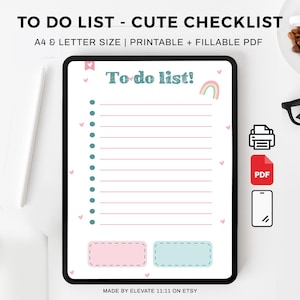 To Do List - Cute Fun Checklist with Humour, Digital Daily To Do List, Simple To Do List, To Do List Planner, Work Planner, To Do List Notes